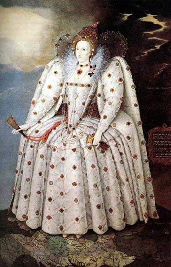 Marcus Gheeraerts Portrait of Queen Elisabeth I Spain oil painting art